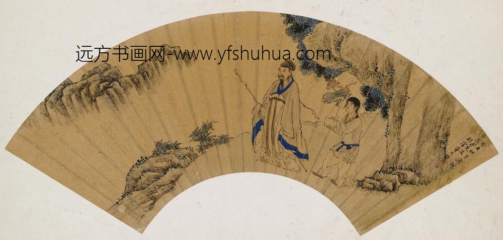 童允捷_人物扇面