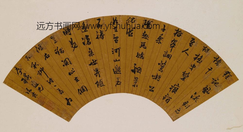 谢复典_和秋柳诗扇面