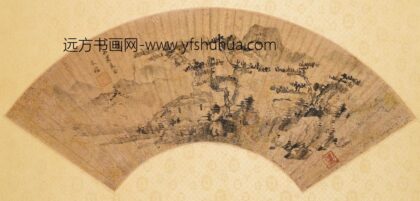 谢天游 山水扇面.jpg