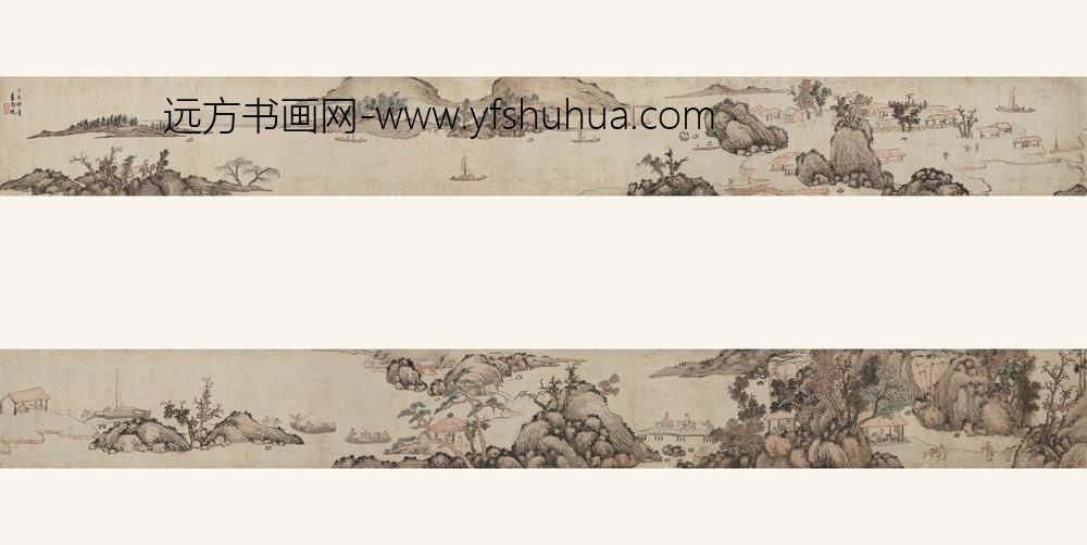 赖镜_山光帆影图_