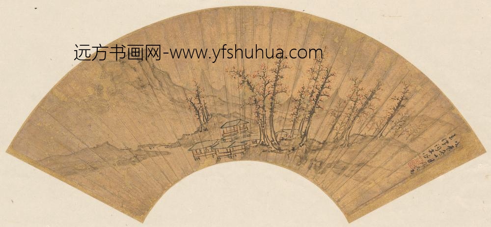 邹典_山水扇面