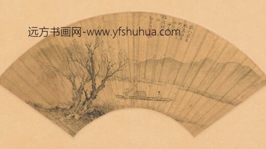 郭景昕 桃花放棹扇面.jpg