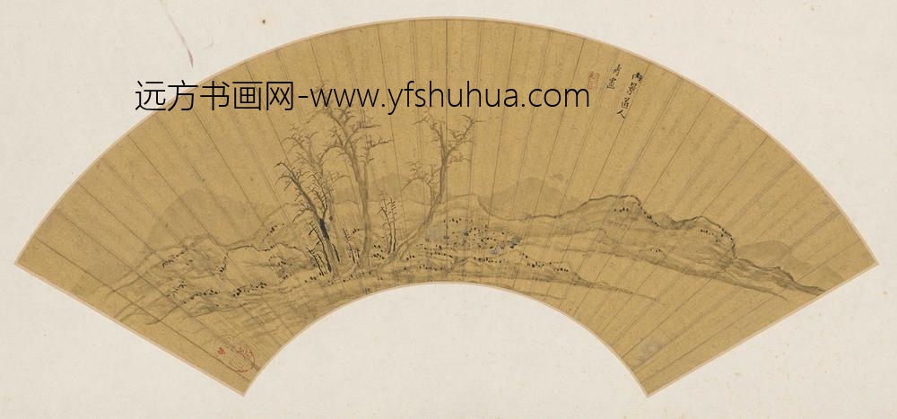 释慧寿(万寿祺)_万寿祺山水扇面