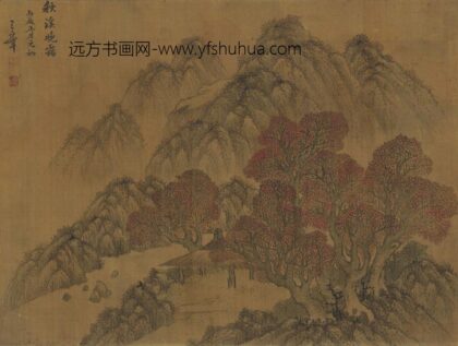 释汉月 秋溪晚霭画轴.jpg