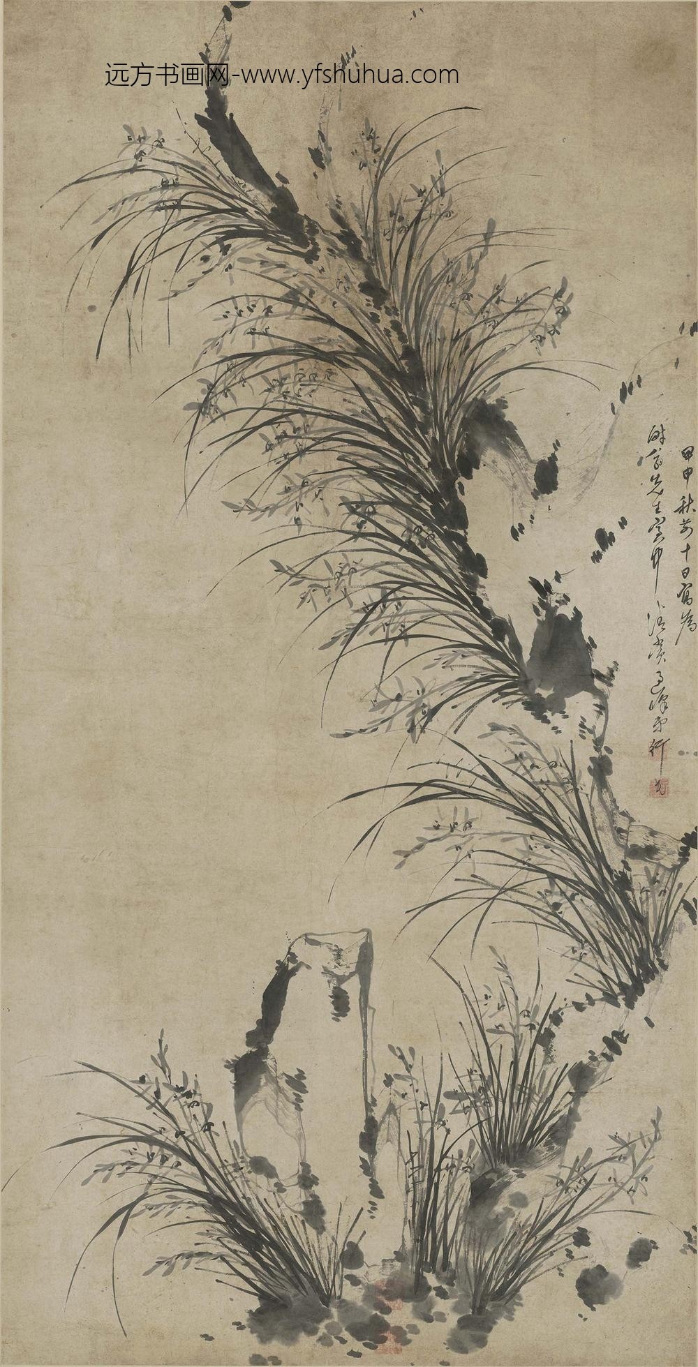 释白丁_天台兰石图