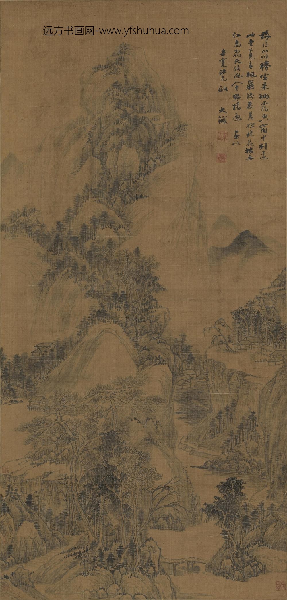阮大铖_山川胜景轴