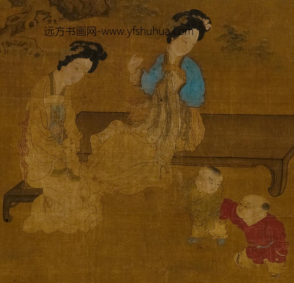 陈虞胤_仕女图轴局部
