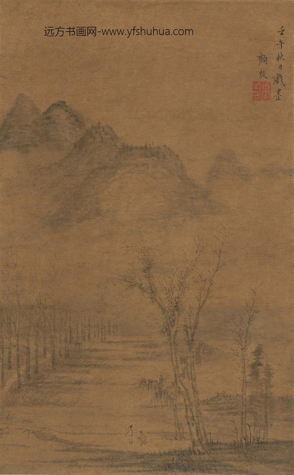 顾殷_携琴访友图