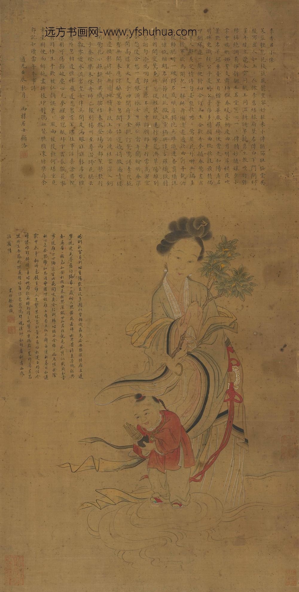 顾洛_绘李香君小像