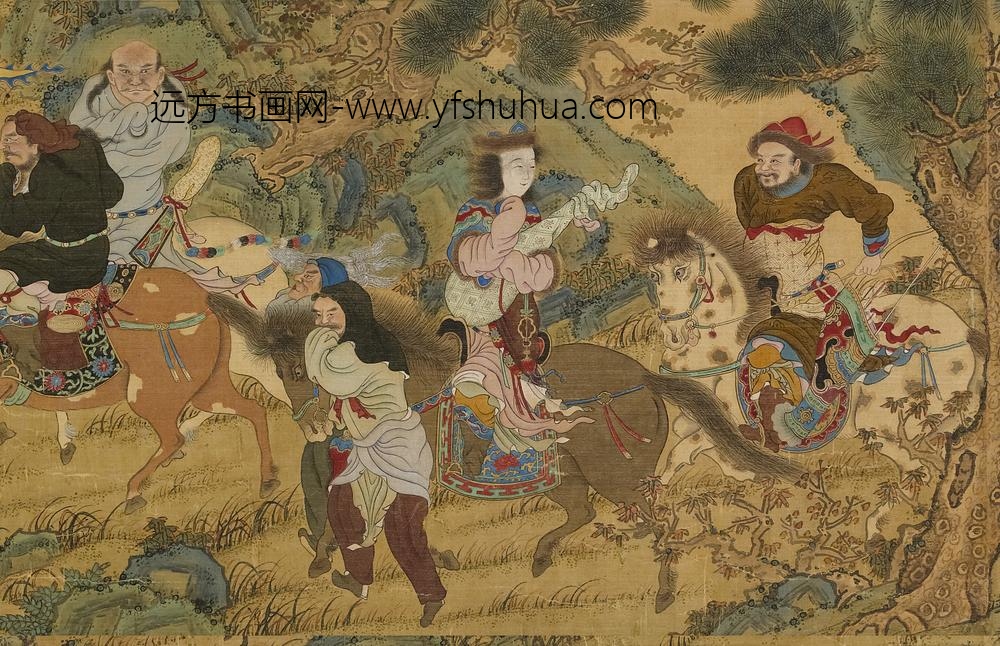 顾融_文姬归汉图卷局部_