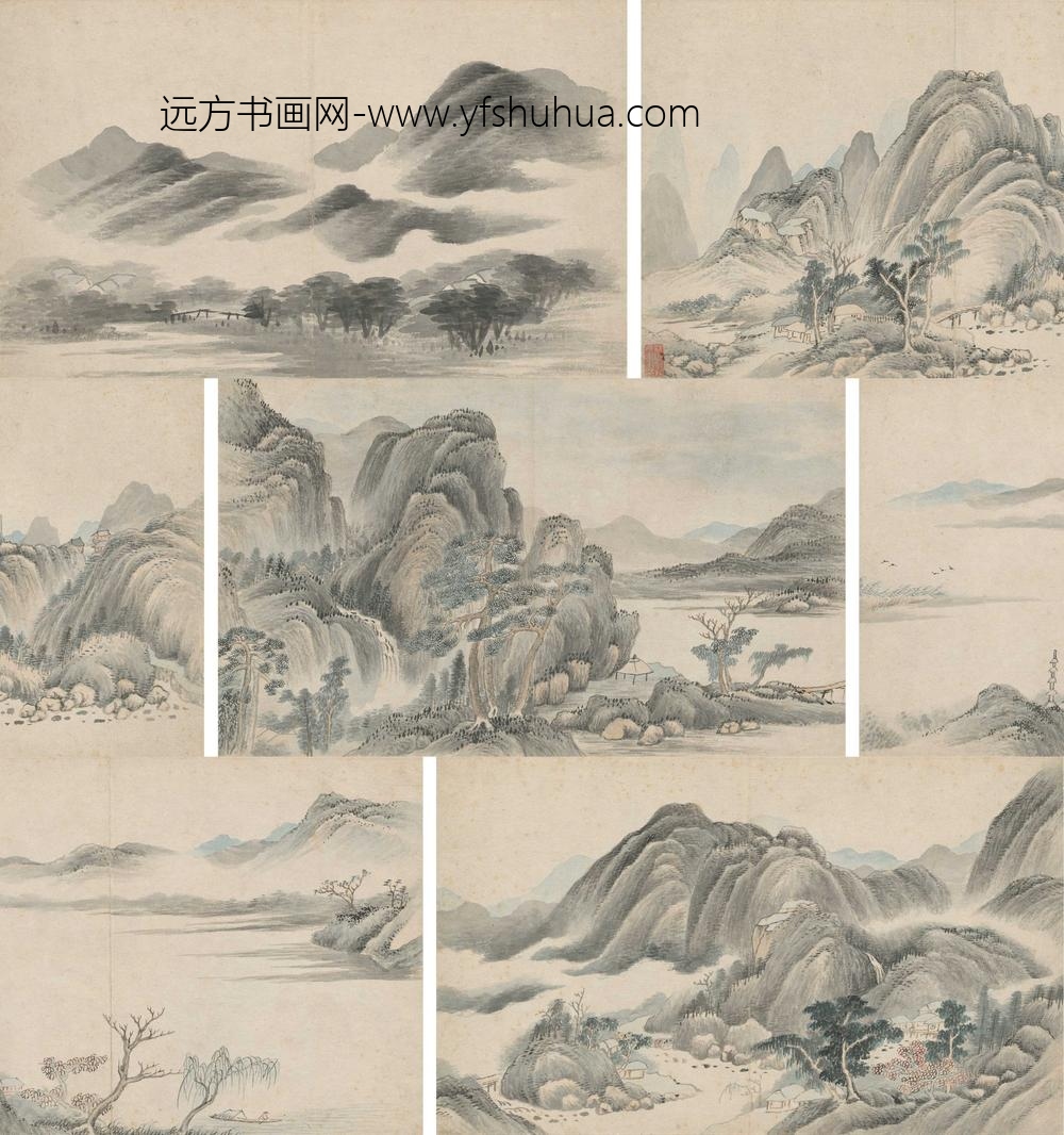 高简_拟江参山水册_