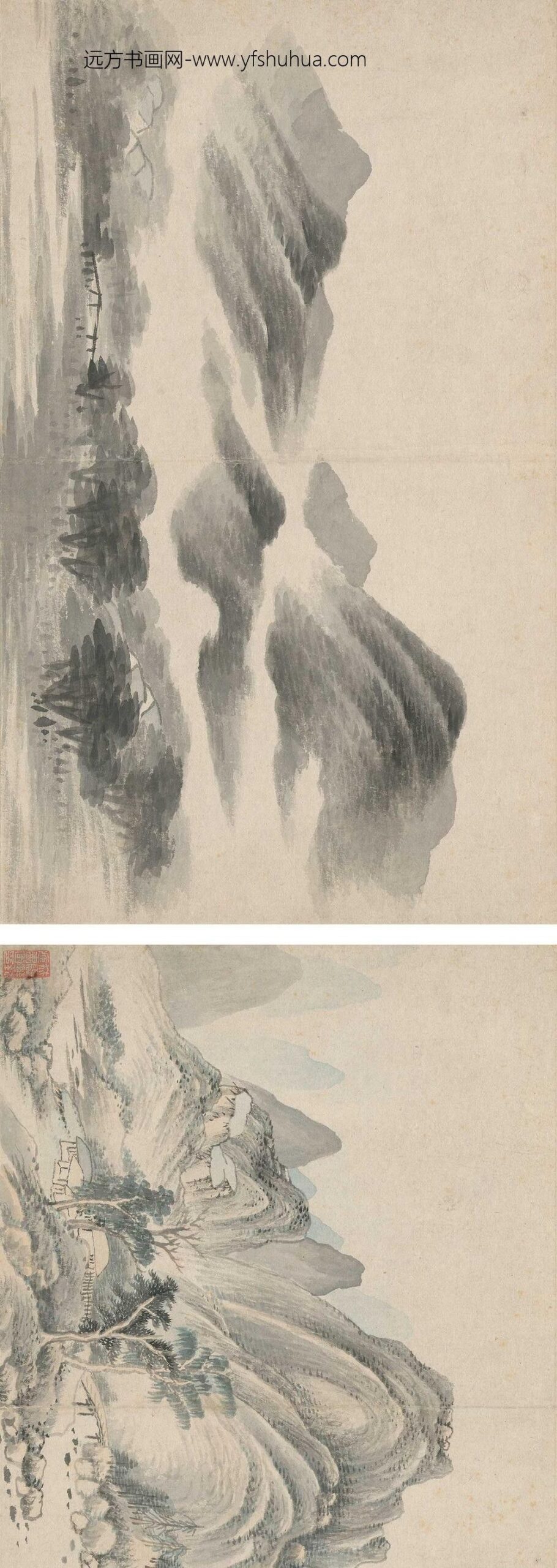 高简_拟江参山水册__