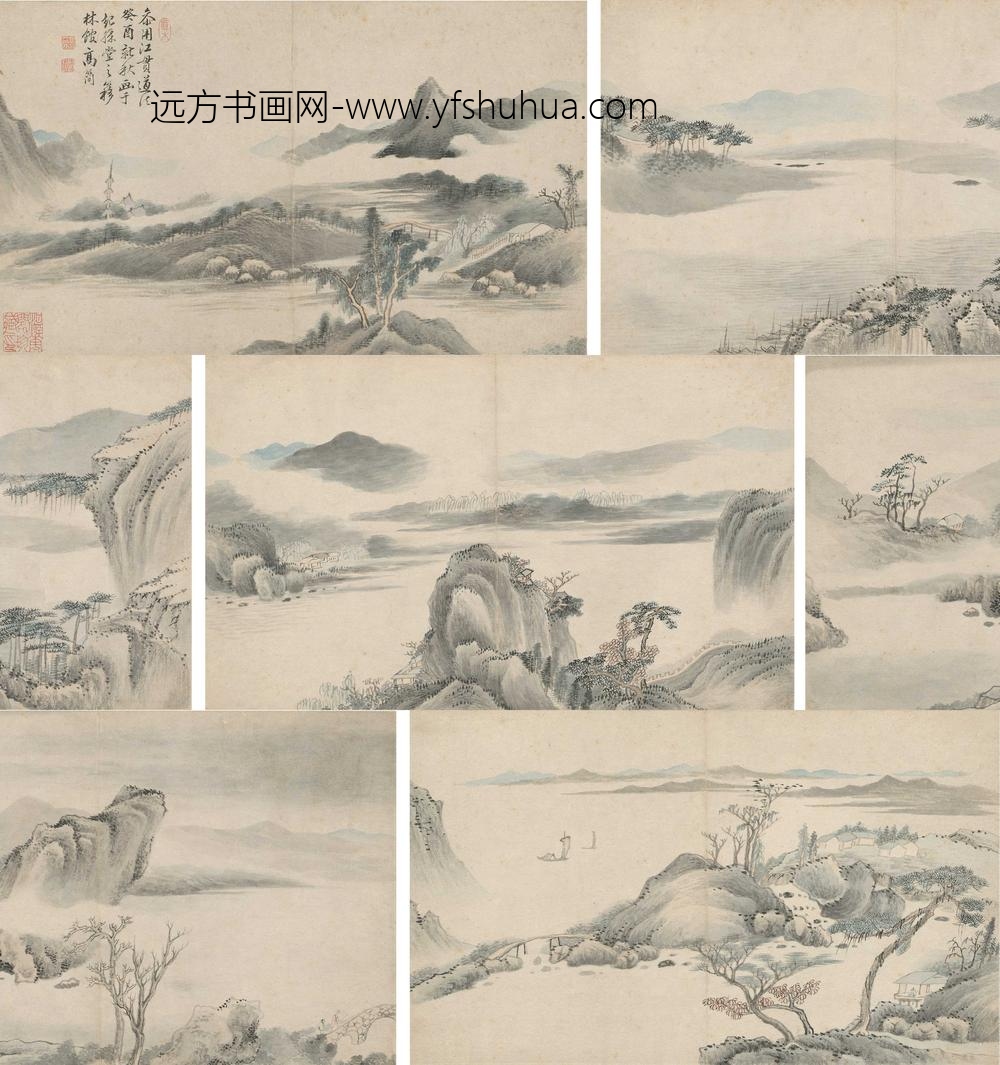 高简_拟江参山水册_