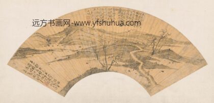 魏学濂 临李成灞桥图扇面.jpg