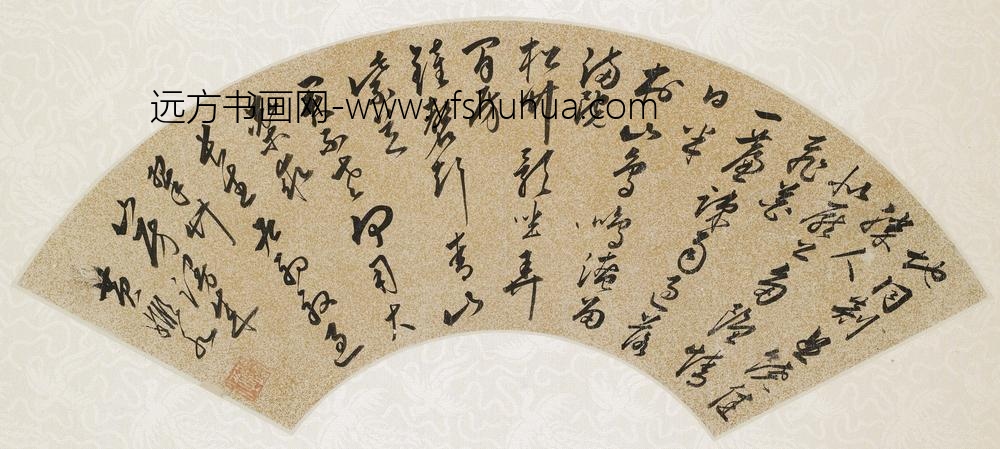 黄姬水_初夏过翠竹山房漫成七律扇面