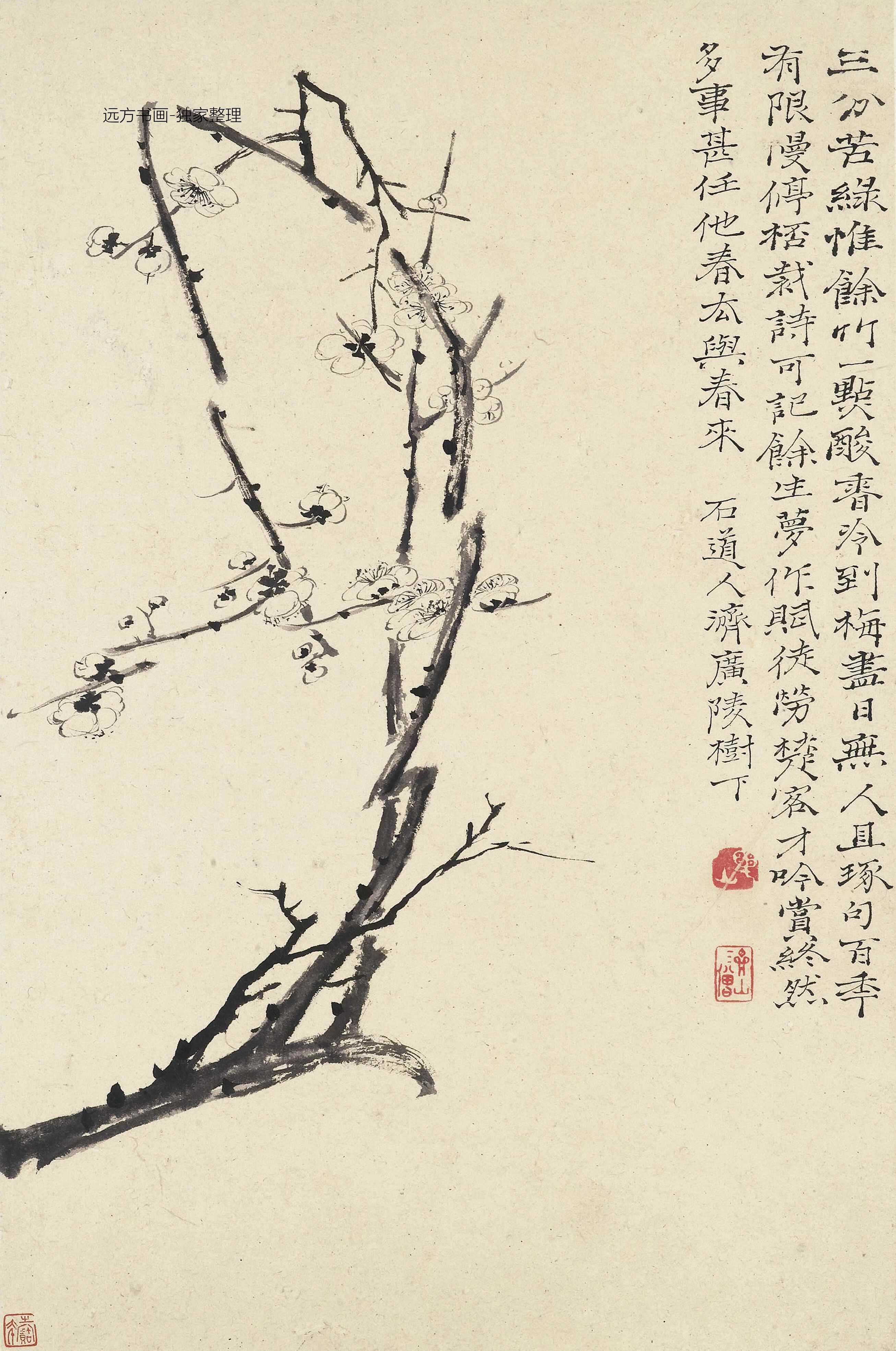 清朝代【石涛】《花卉册十帧（10开）》TIF高清大图中国画古画素材下载