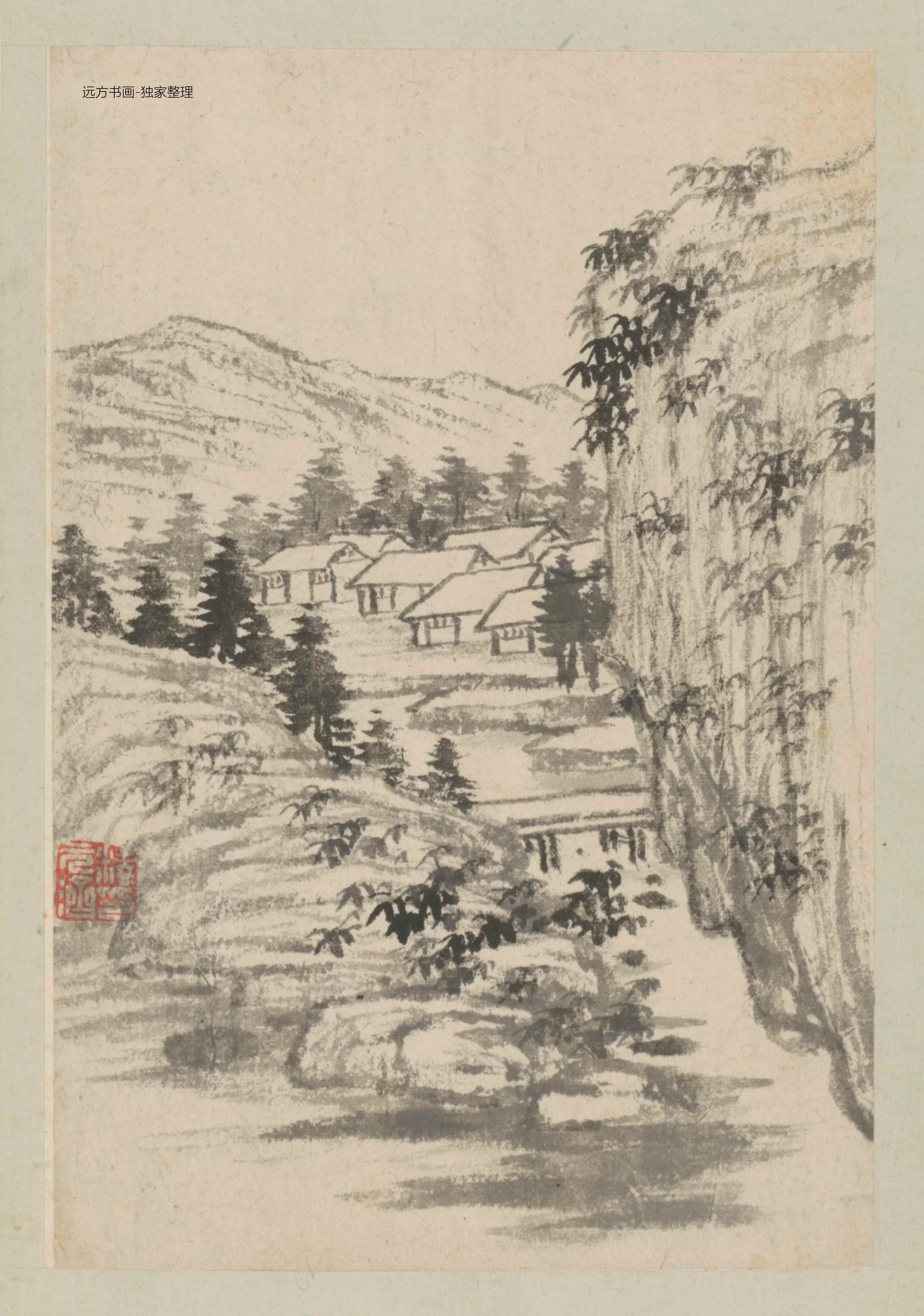 清朝代【石涛】《山水图册-1（10开）》TIF高清大图中国画古画素材下载