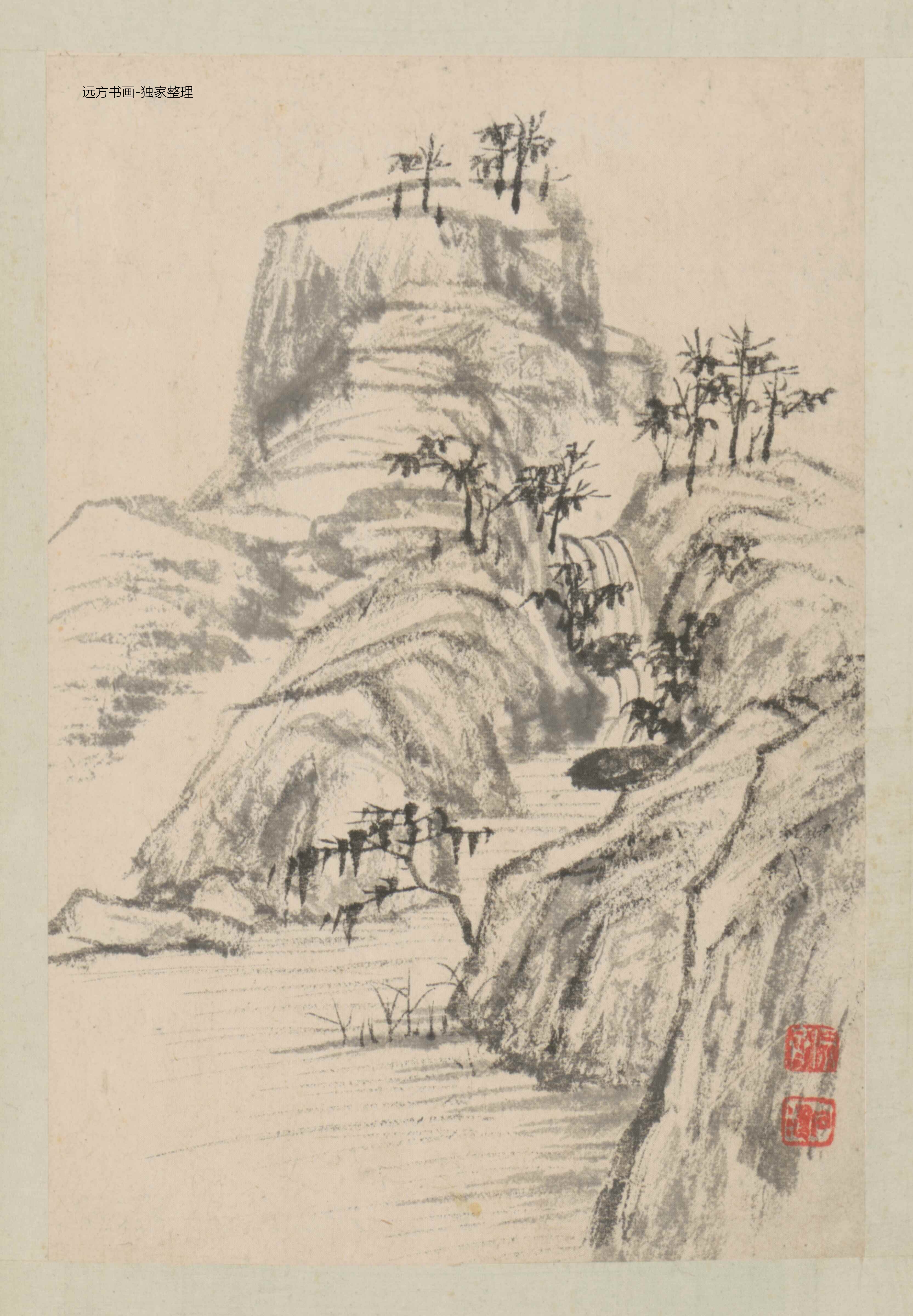 清朝代【石涛】《山水图册-1（10开）》TIF高清大图中国画古画素材下载
