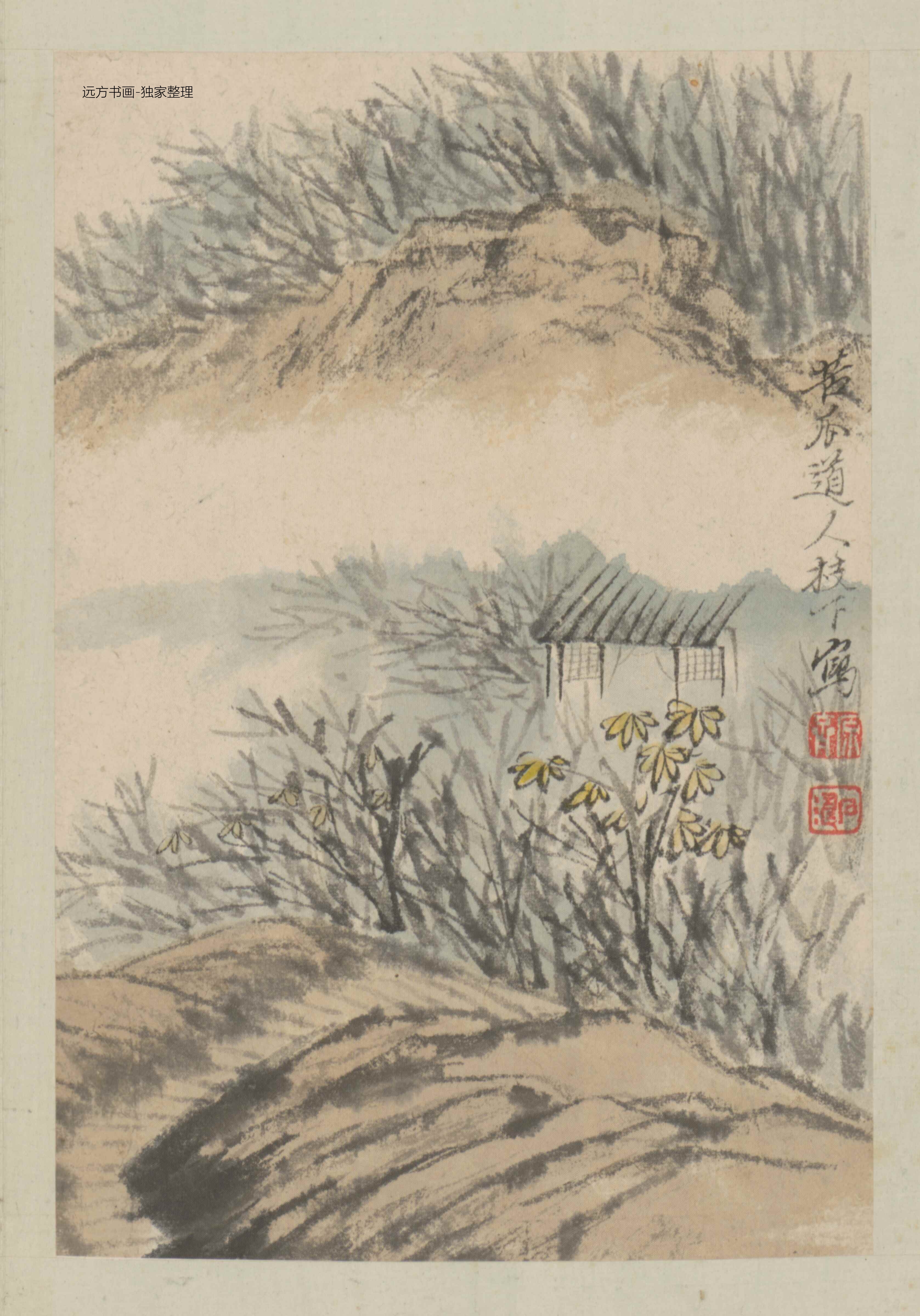 清朝代【石涛】《山水图册-1（10开）》TIF高清大图中国画古画素材下载