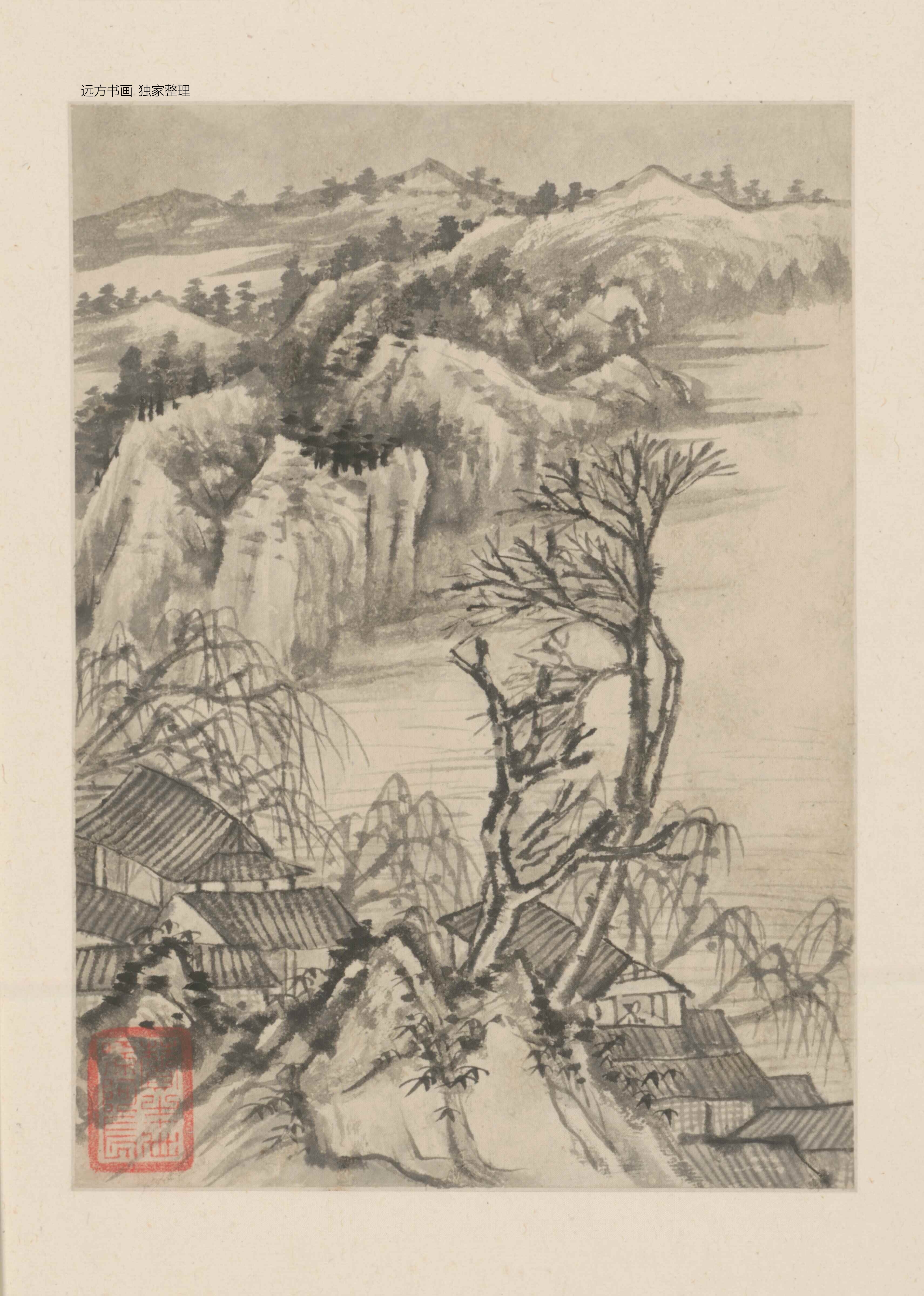 清朝代【石涛】《山水图册-1（8开）》TIF高清大图中国画古画素材下载