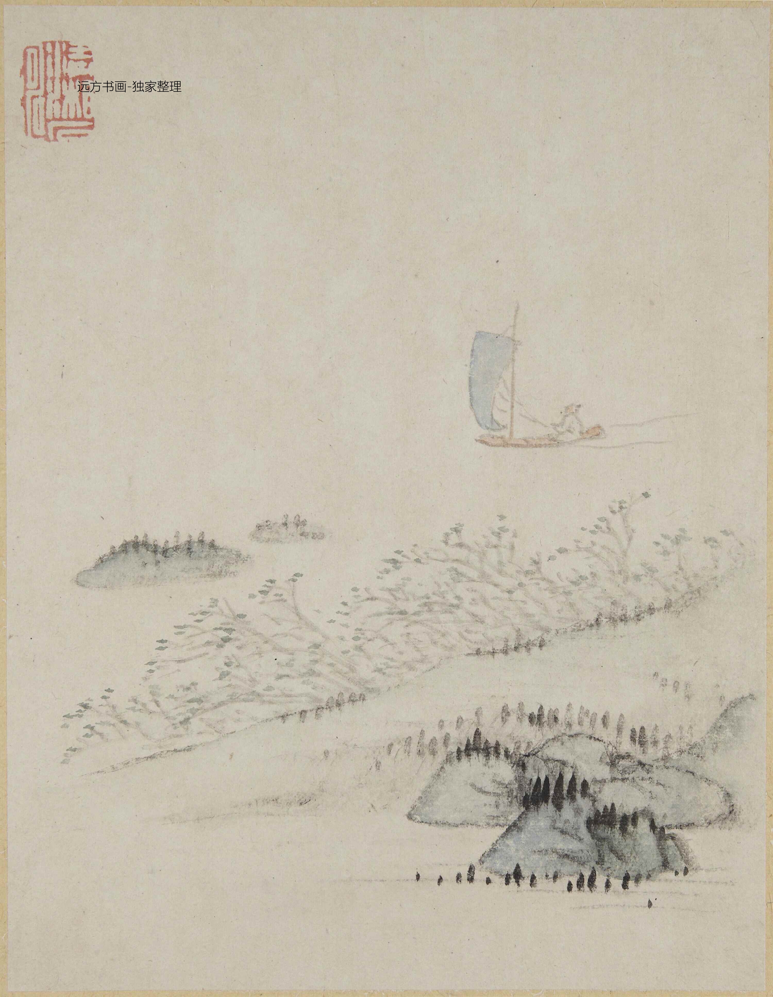 清朝代【石涛】《山水清雅图册（13开）》TIF高清大图中国画古画素材下载