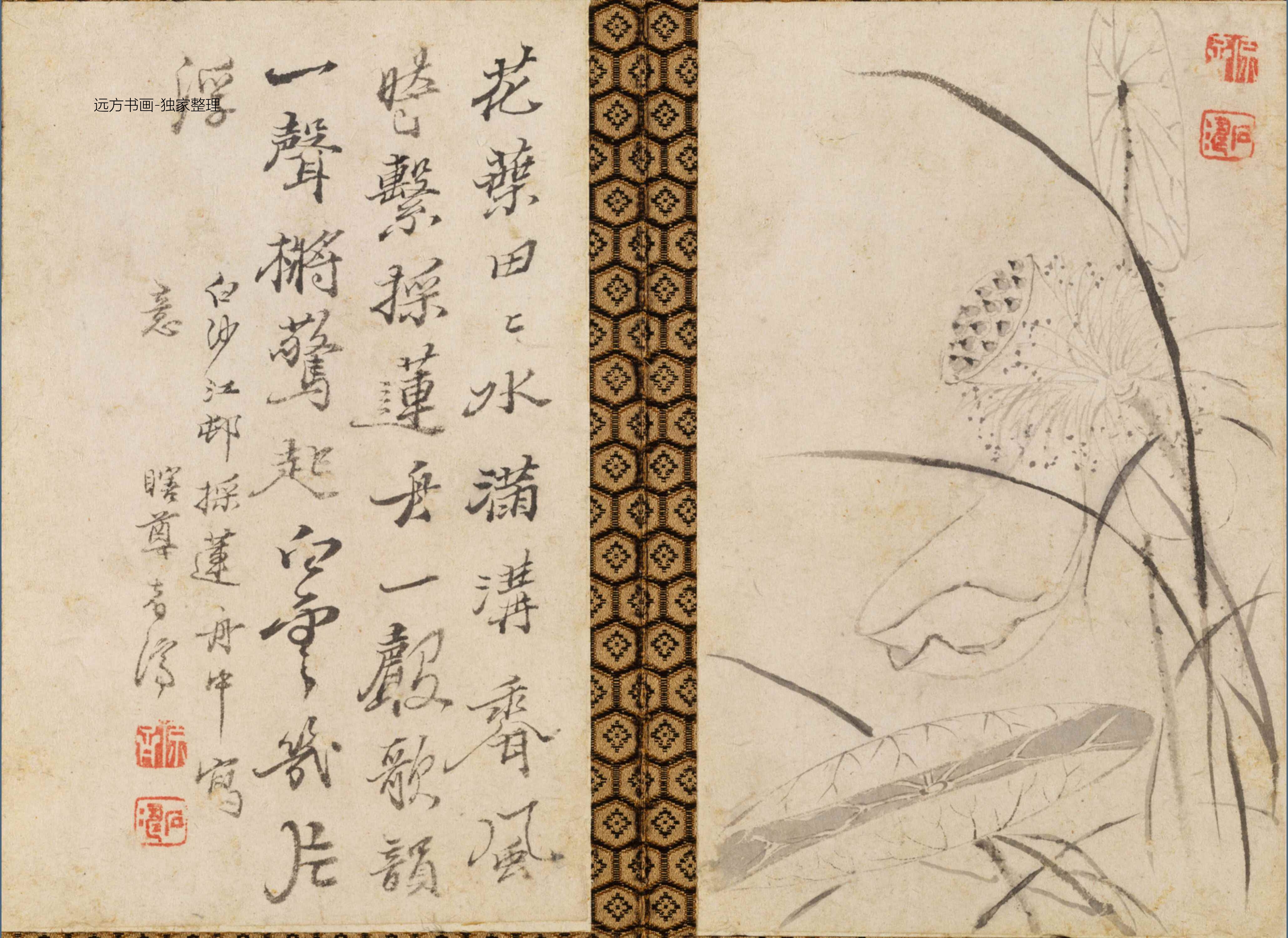 清朝代【石涛】《山水花卉图册（13开）》TIF高清大图中国画古画素材下载