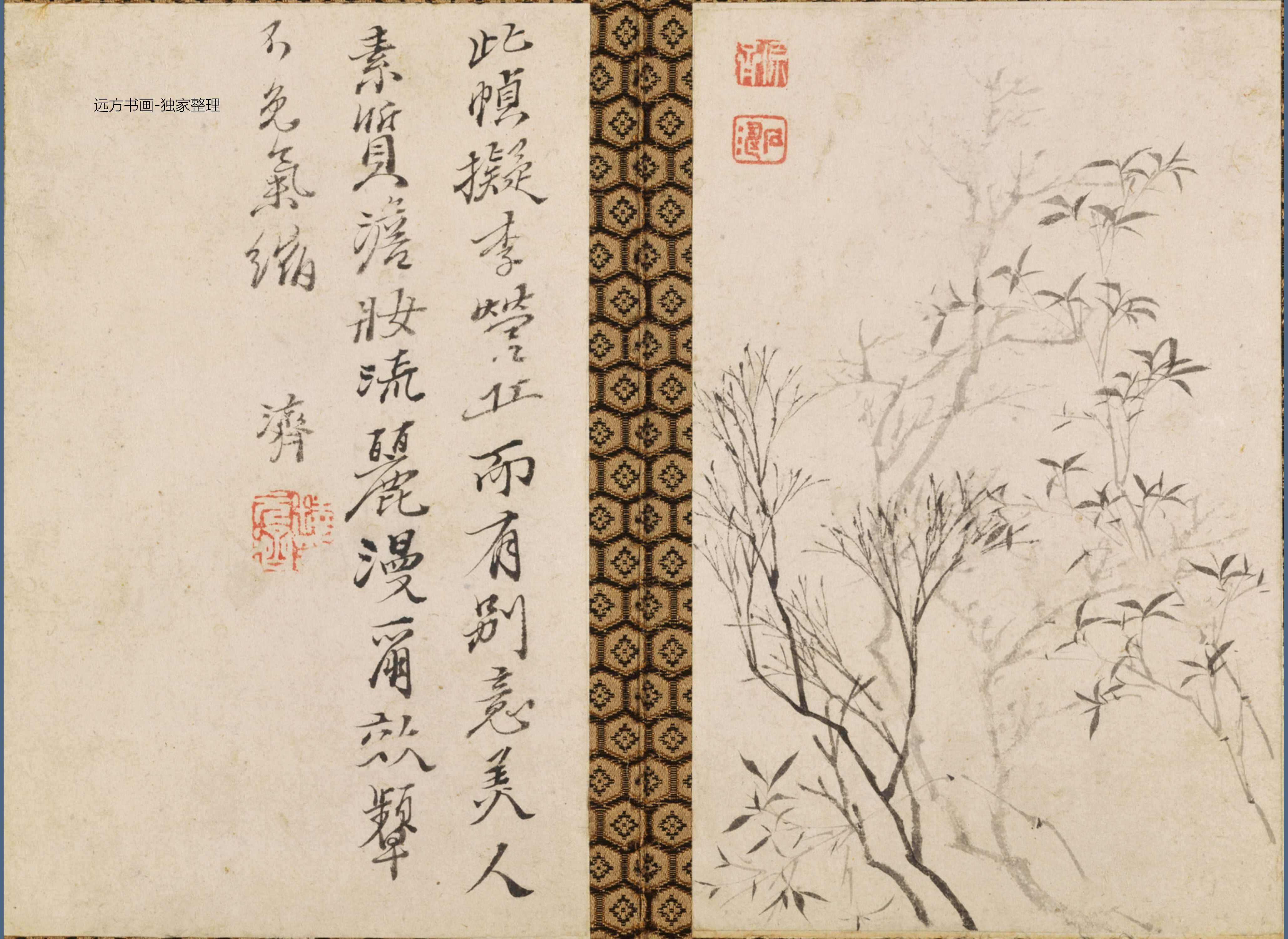 清朝代【石涛】《山水花卉图册（13开）》TIF高清大图中国画古画素材下载