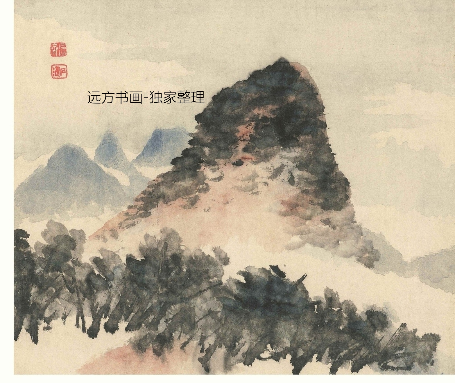 清朝代【石涛】《设色山水册（11开）》TIF高清大图中国画古画素材下载