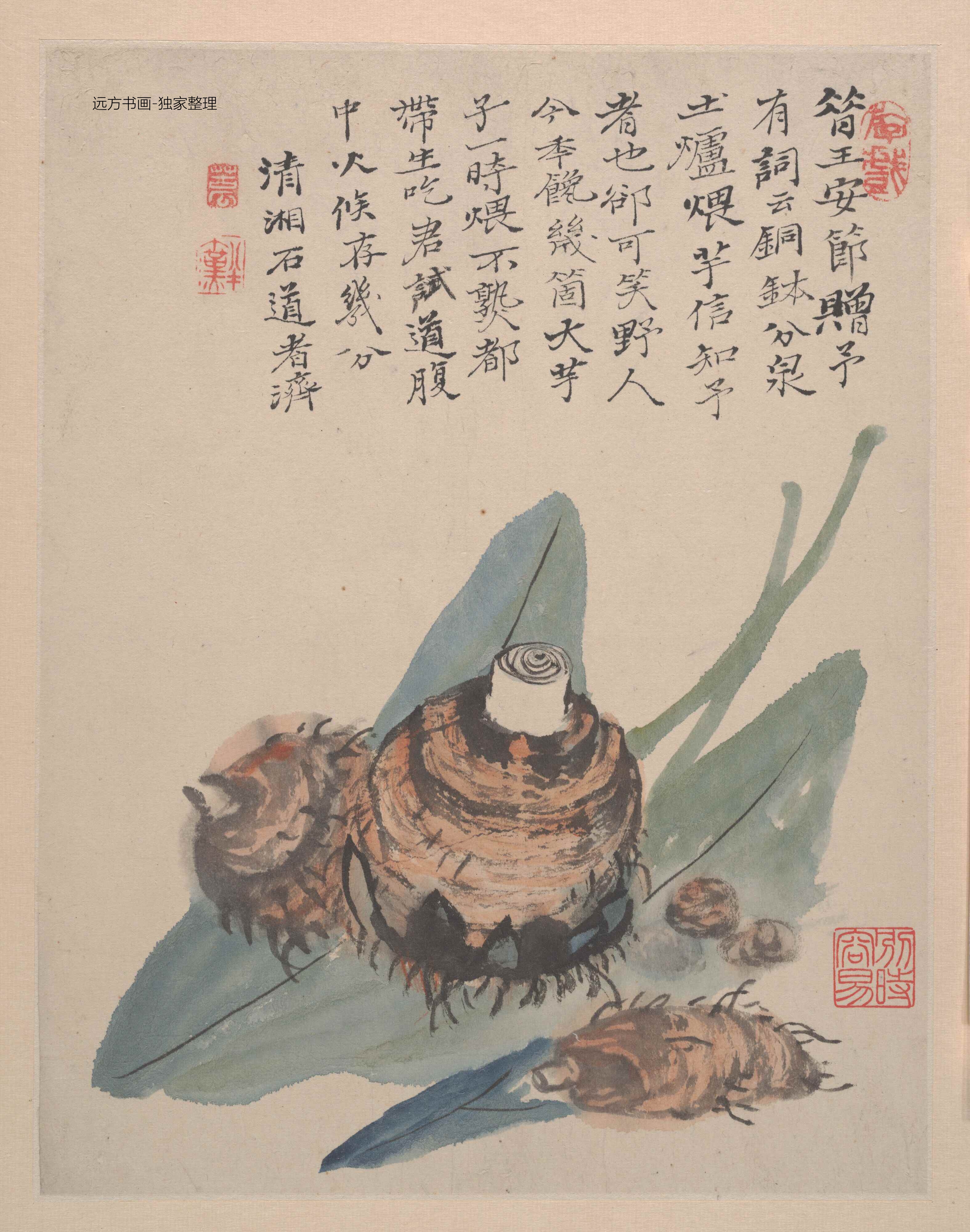 清朝代【石涛】《野色册页（12开）》TIF高清大图中国画古画素材下载