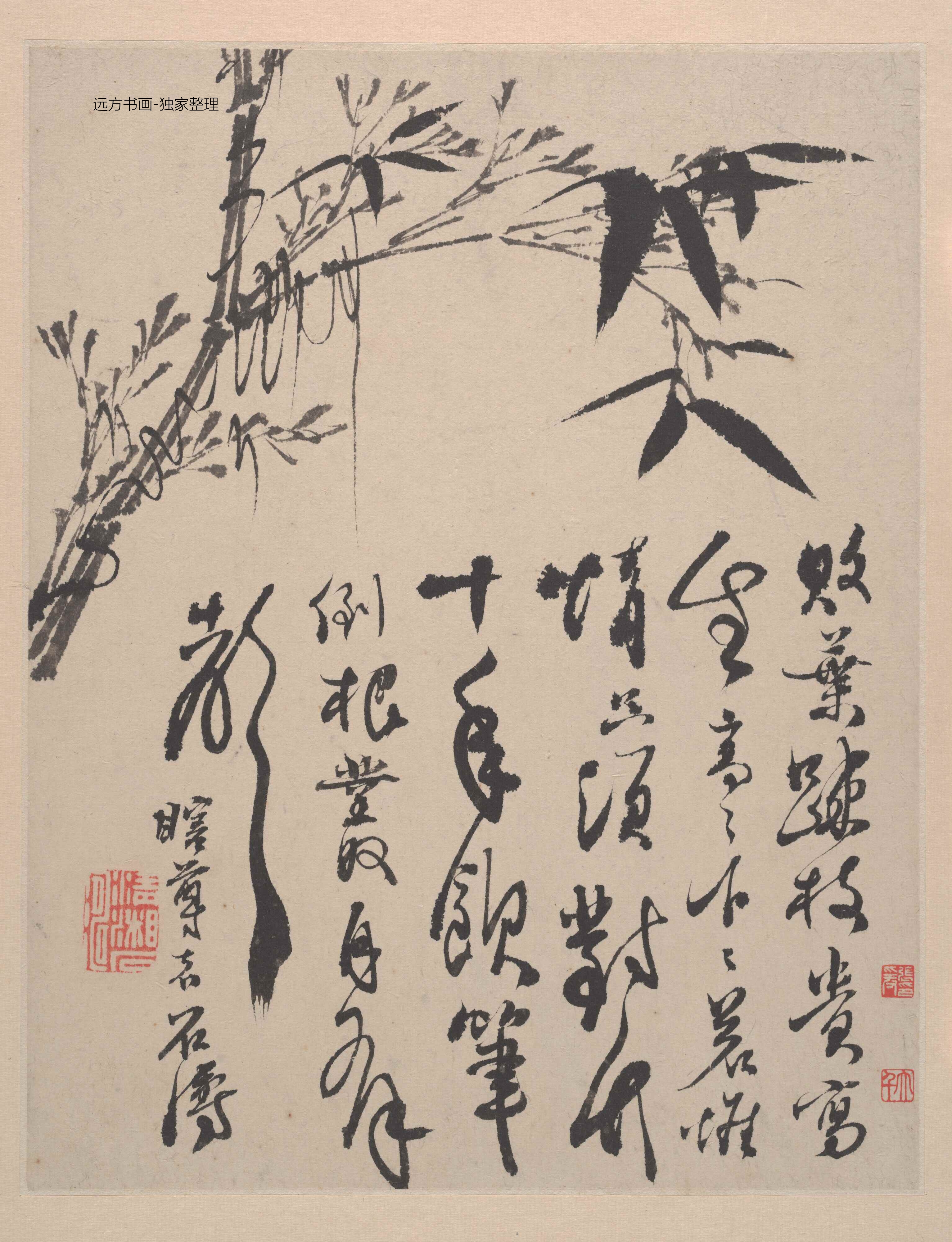 清朝代【石涛】《野色册页（12开）》TIF高清大图中国画古画素材下载