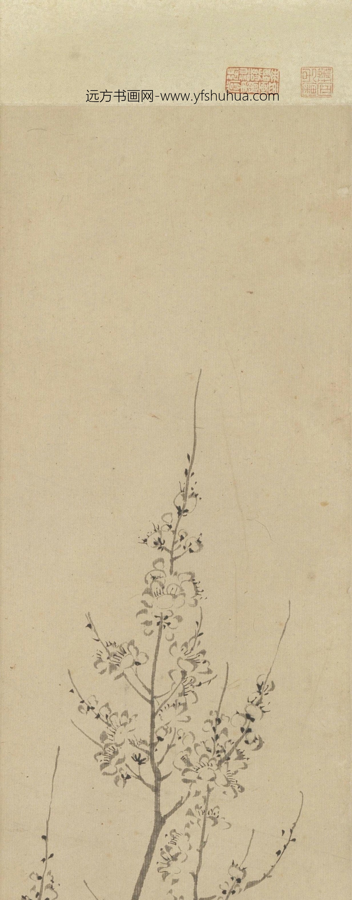 清朝代【汪士慎】《墨梅图卷》故宫博物院TIF高清大图中国画古画素材下载