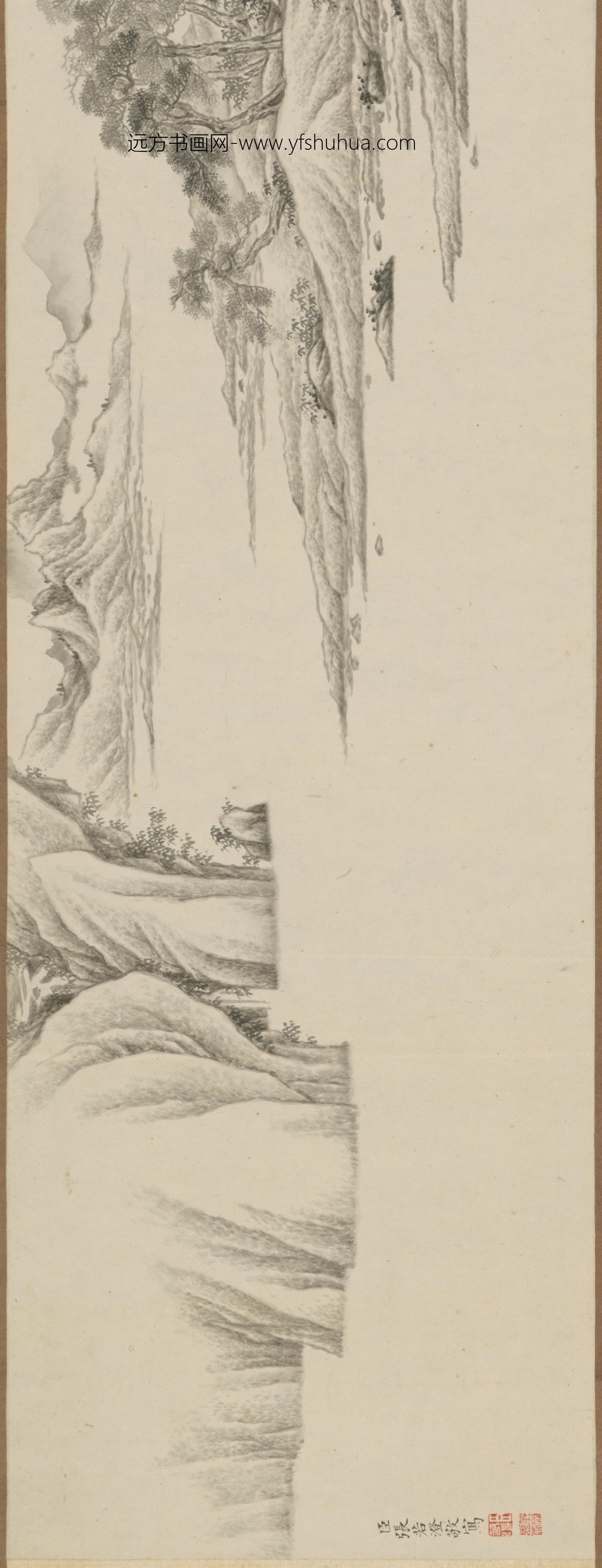 清朝代【张若澄】《八千春秋图卷》故宫博物院TIF高清大图中国画古画素材下载