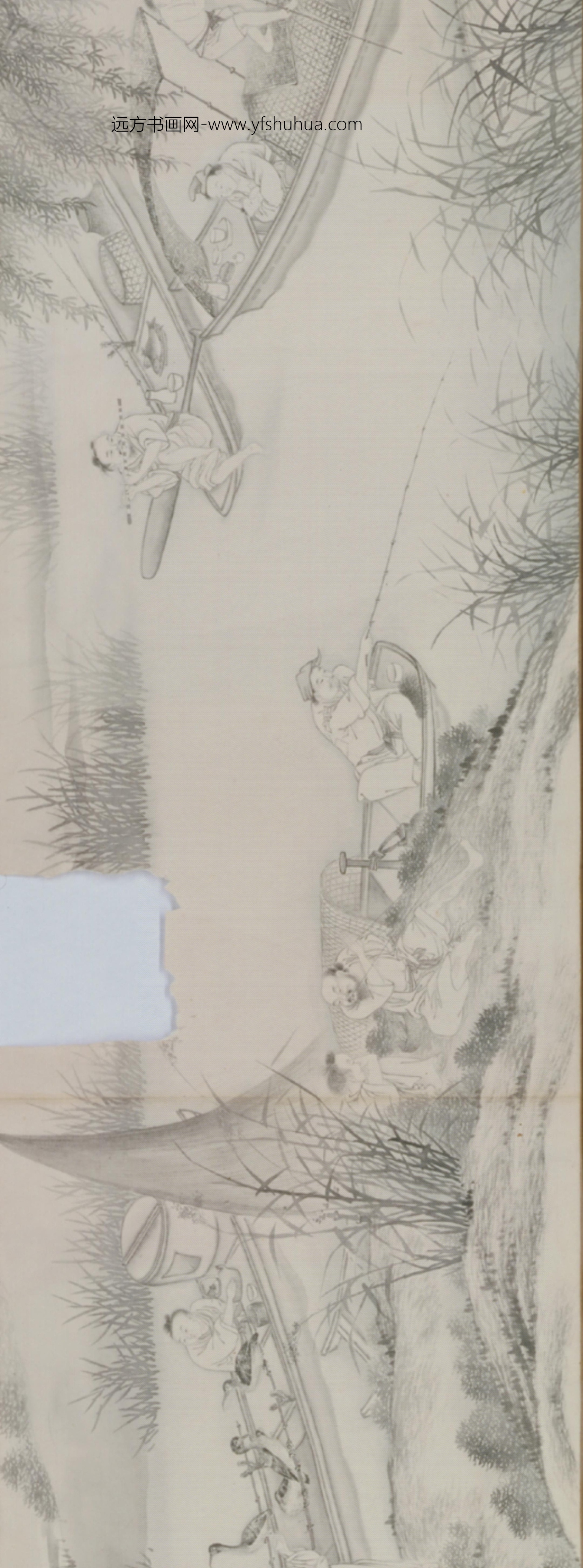 清朝代【张若澄】《渔家乐事图卷》故宫博物院TIF高清大图中国画古画素材下载