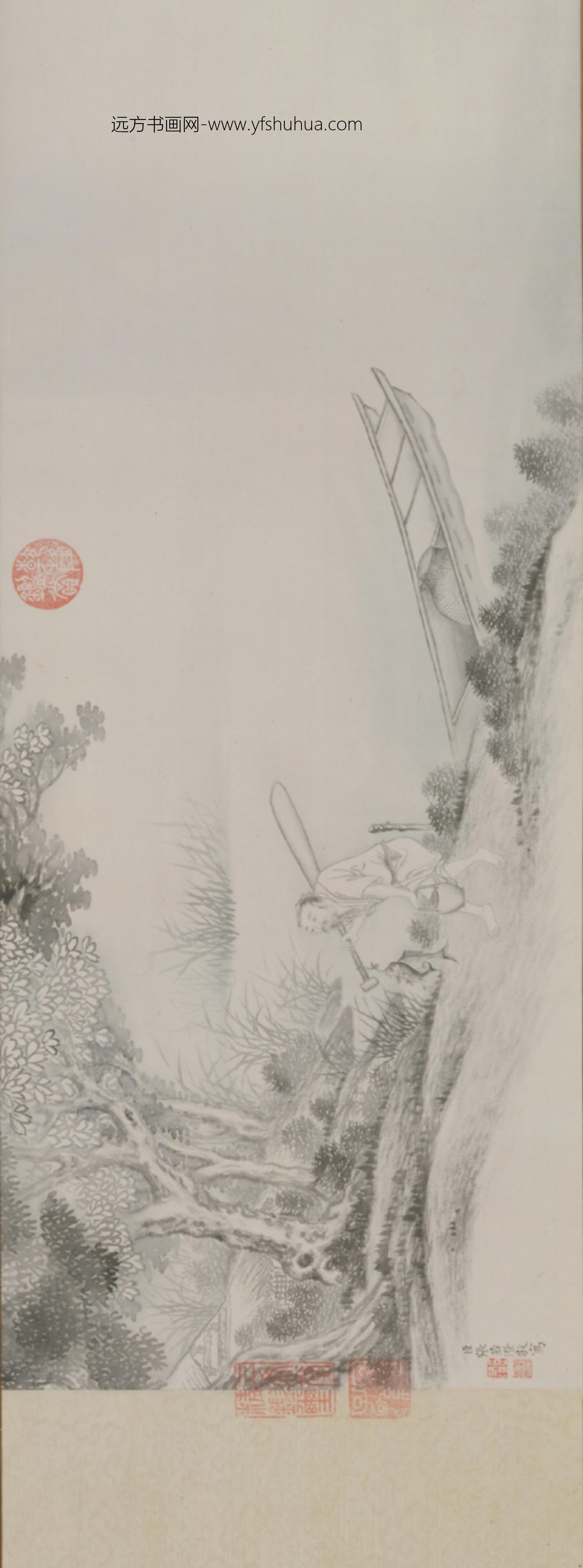 清朝代【张若澄】《渔家乐事图卷》故宫博物院TIF高清大图中国画古画素材下载