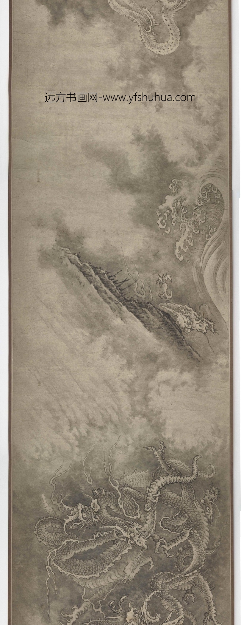 南宋朝代【陈容】《十一龙图》TIF高清大图中国画古画素材下载