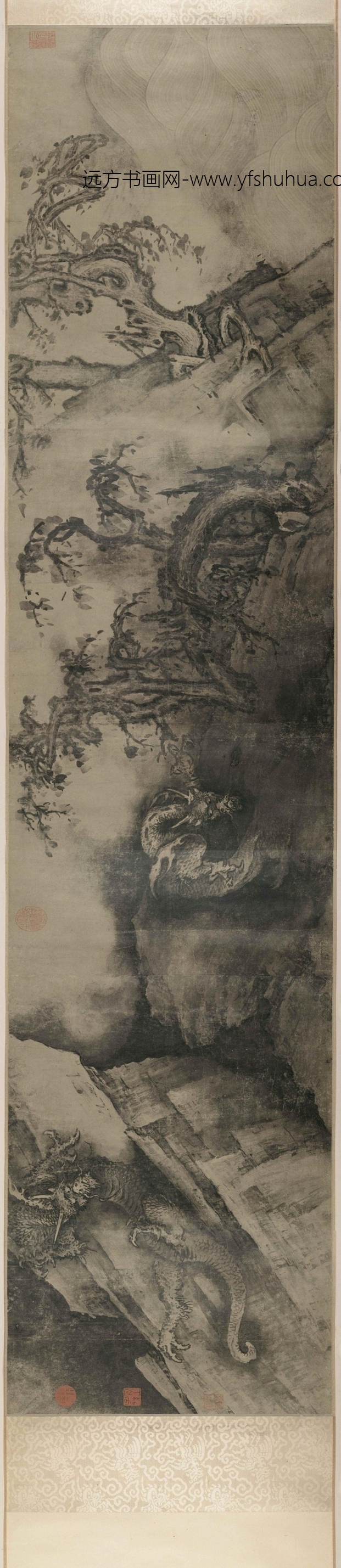 南宋朝代【陈容】《云行雨施图》TIF高清大图中国画古画素材下载